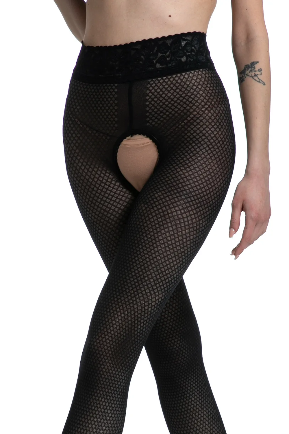 Product foto kruisloze panty nymph zwart